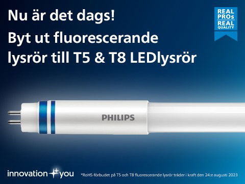 Två månader tills EU:s förbud mot kvicksilverhaltiga lysrör träder i kraft.