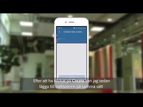 Så här skapar du scener och schemalägger via appen