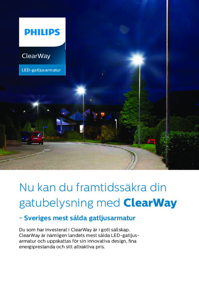 ClearWay LED-gatljusarmatur
