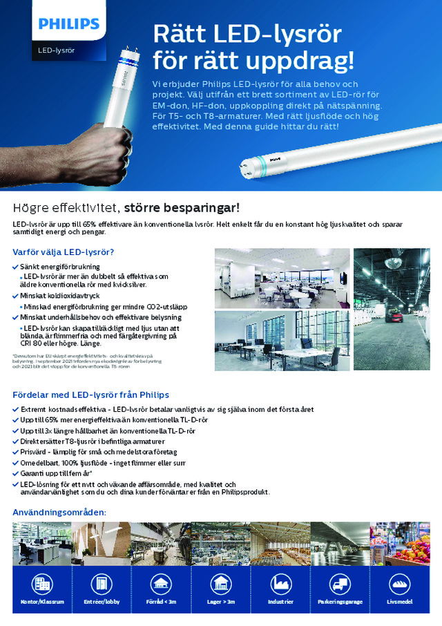 LED-Lysrör & TrueForce Konverteringsbroschyr