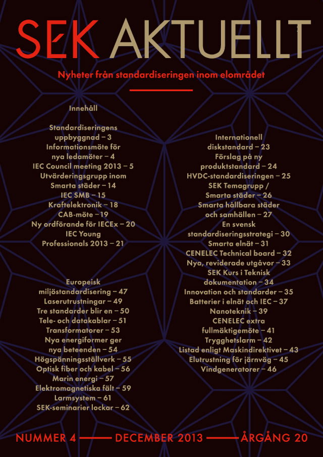 SEK Aktuellt nr. 4, december 2013, årgång 20