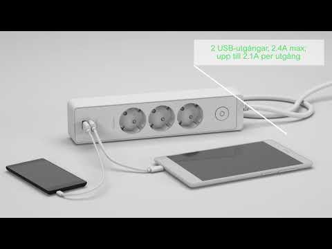Grenuttag med 2 st USB -uttag från Schneider Electric