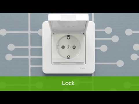 Exxact vägguttag 1-vägs från Schneider Electric