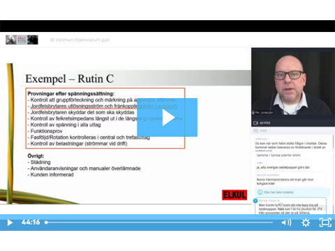 Elseminarium guld: Rutiner för kontroll före idrifttagning