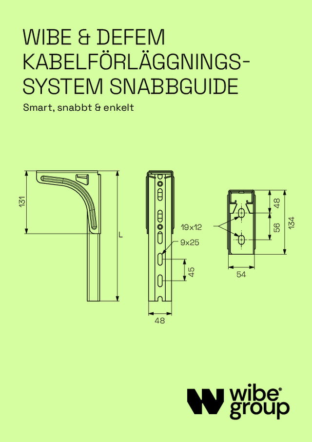 Kabelförläggningssystem Snabbguide