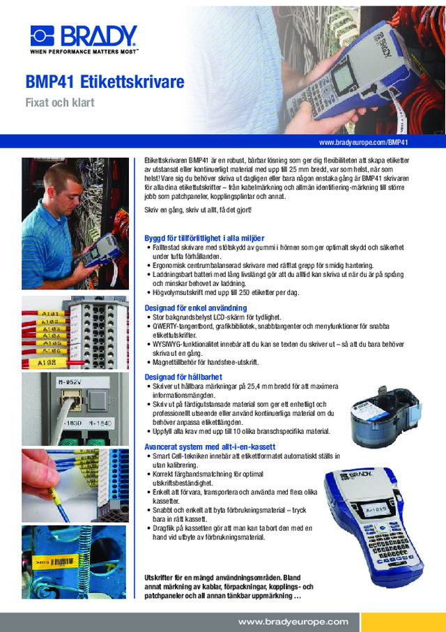 BMP41 Etikettskrivare