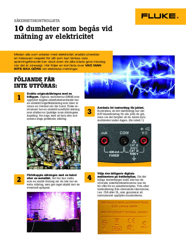 SÄKERHETSKONTROLLISTA