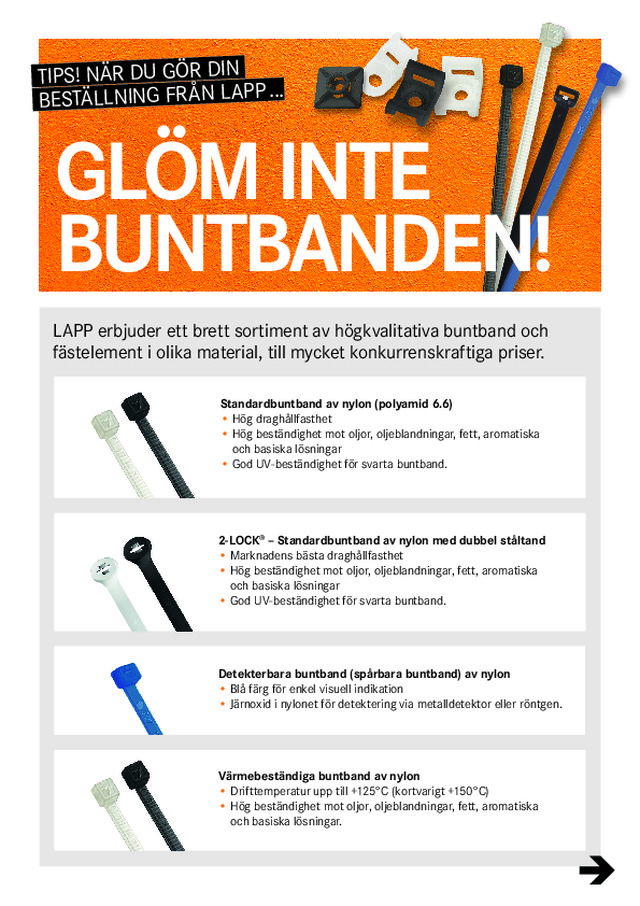 Glöm inte buntbanden!