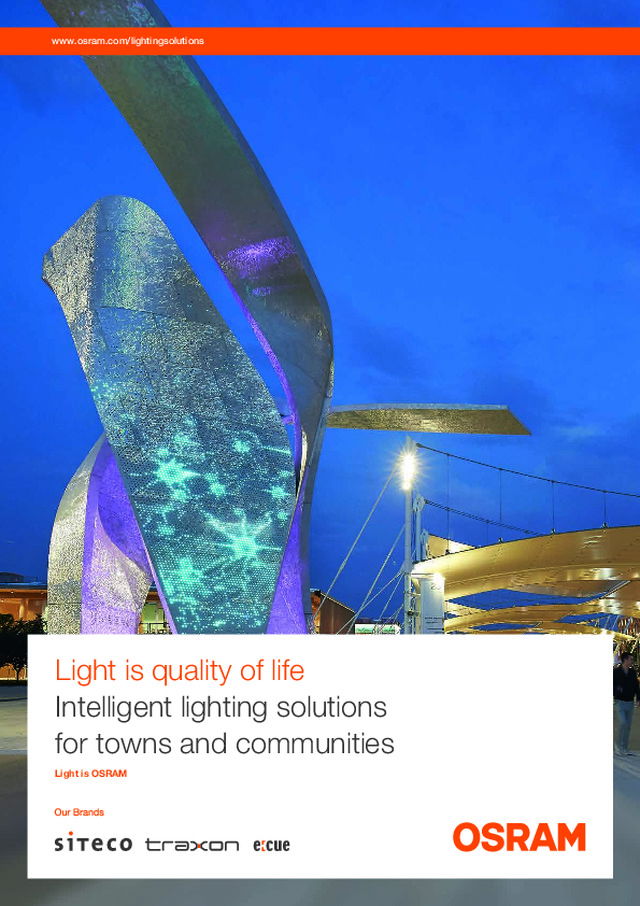 Intelligent lighting solutions for towns and communities