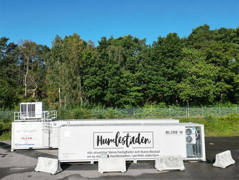Sveriges största energilager på återbruk installerat i Göteborg