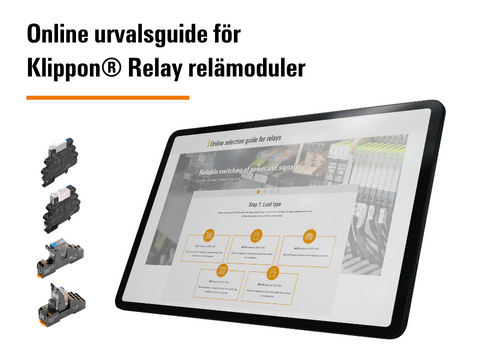 Online-urvalsguide för Klippon Relay relämoduler
