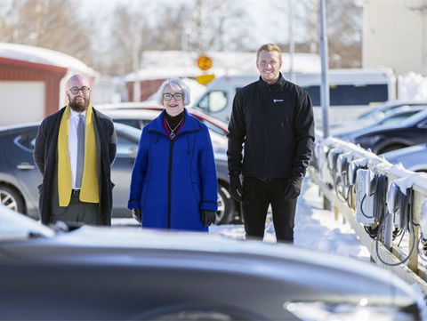 Bostadsrättsförening installerar över 300 laddstolpar från Skellefteå Kraft