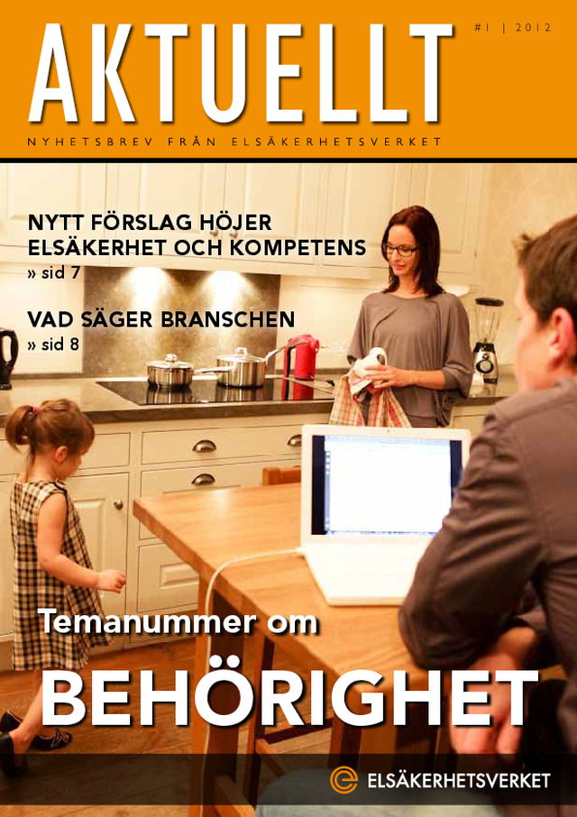 Elsäkerhetsverkets kundtidning Aktuellt nr. 1, mars 2012