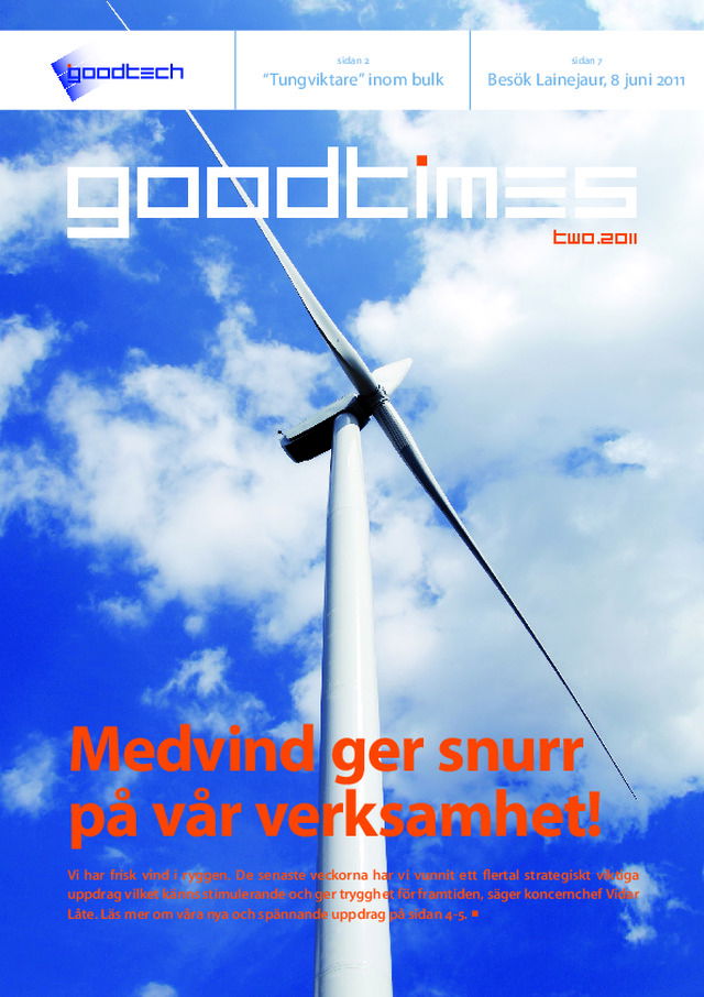 Goodtechs kundtidning Goodtimes nummer