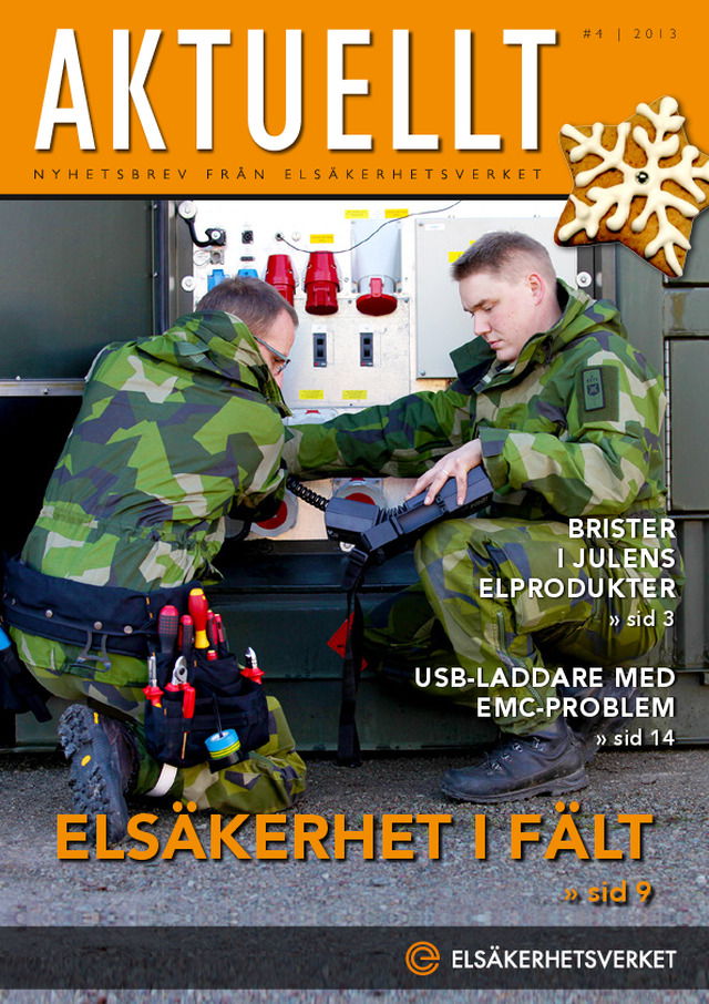 Elsäkerhetsverkets kundtidning Aktuellt nummer 4, 2013