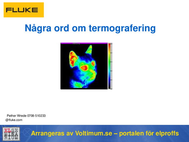 Termografi, strömmätning, kategorier och kalibrering 1