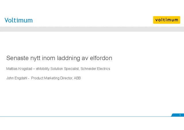 Elseminarium guld 20220315 kl9: Senaste nytt inom laddning av elfordon