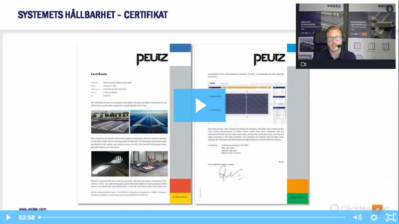 Esdec: Kommersiella solenergiprojekt på tak:  Möjligheter och risker för installatörer