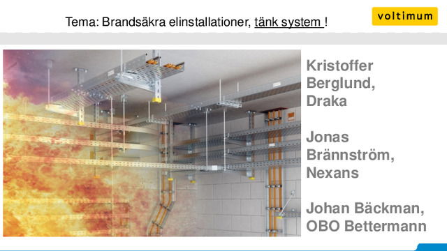 Elseminarium 2023 mars: Brandsäker installation – är du säker på att du gör rätt?