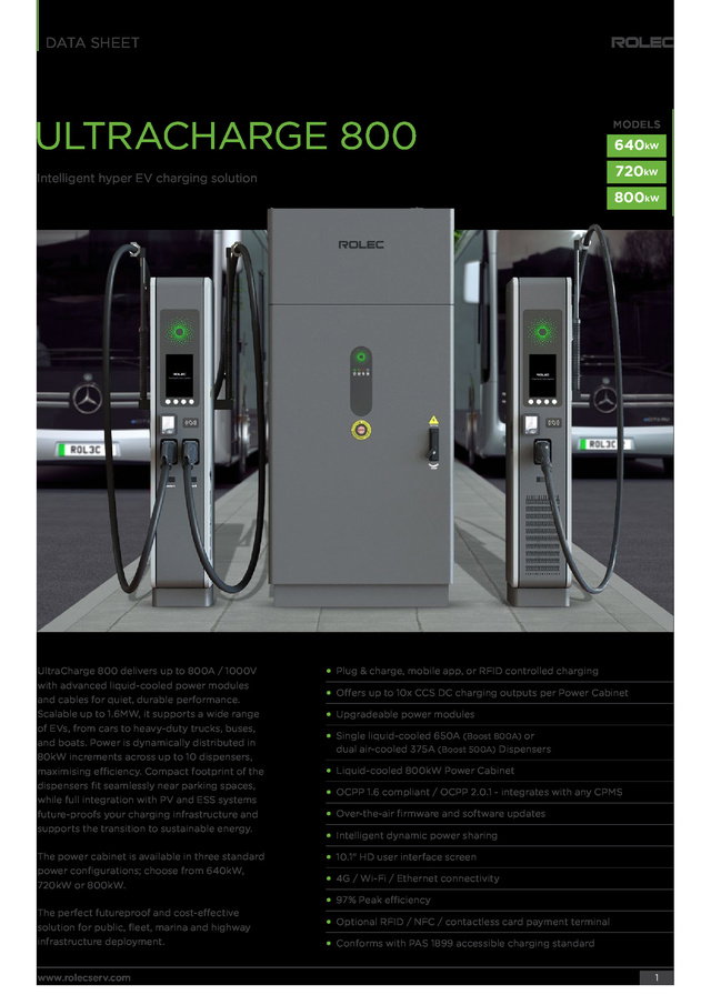 UltraCharge 800 datablad