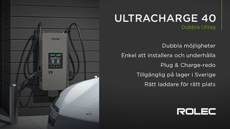 Rolec UltraCharge 40 – DC-snabbladdning nu med dubbla uttag.