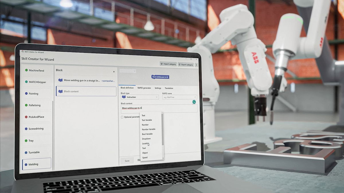 ABB, kodsuz Kolay Programlama Sihirbazı özelliğini endüstriyel robotları da kapsayacak şekilde genişletiyor
