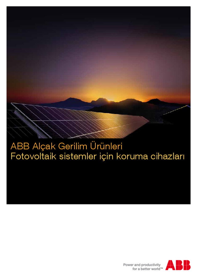 Solar enerji sistemleri için ABB alçak gerilim ürün çözümleri