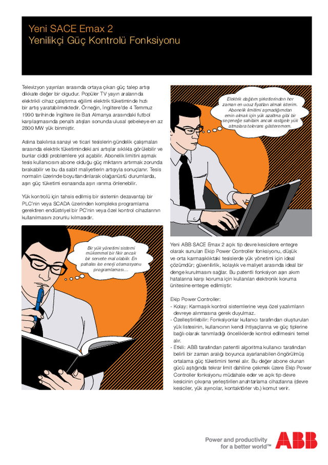 Yeni SACE Emax 2 - Yenilikçi Güç Kontrolü Fonksiyonu