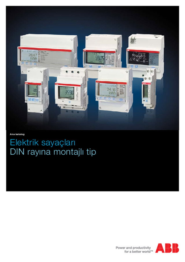 Elektrik sayaçları - DIN rayına montajlı tip
