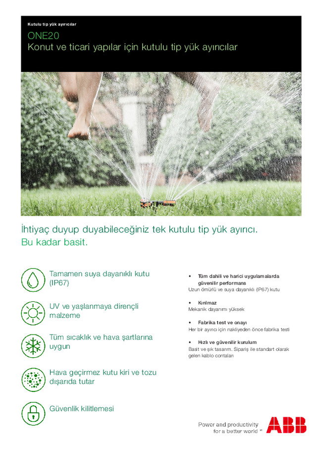 ONE20 kutulu tip yük ayırıcı 20A