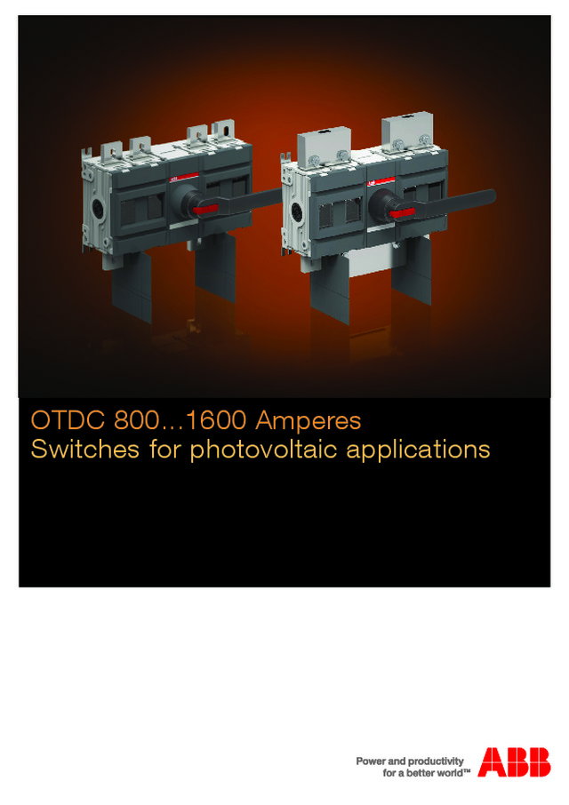 OTDC - DC yük ayırıcılar  1000-1600A için