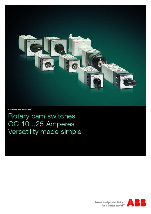 Pako şalterler OC10...25 A