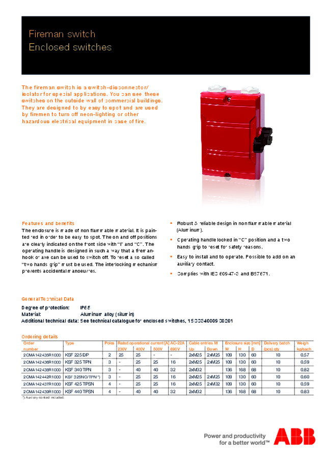 Yangın tipi yük ayırıcı