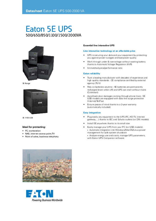Eaton 6E UPS datasheet