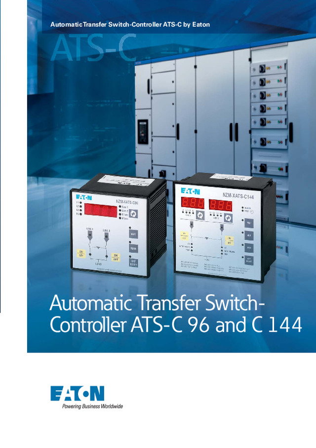 Eaton Automatic Transfer Switch Controller ATS-C 96 ve C144