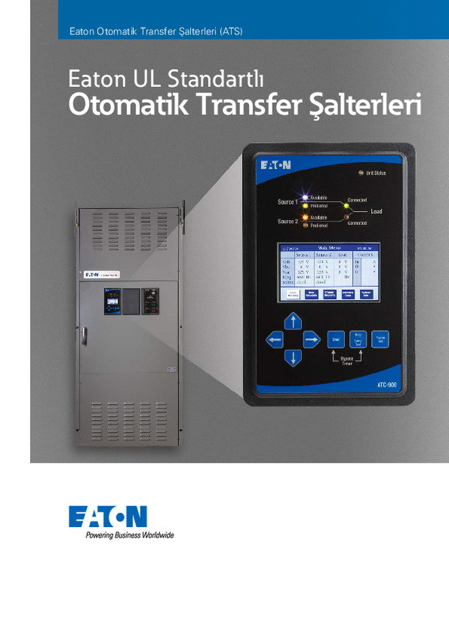 Eaton UL Standartlı Otomatik Transfer Salterleri