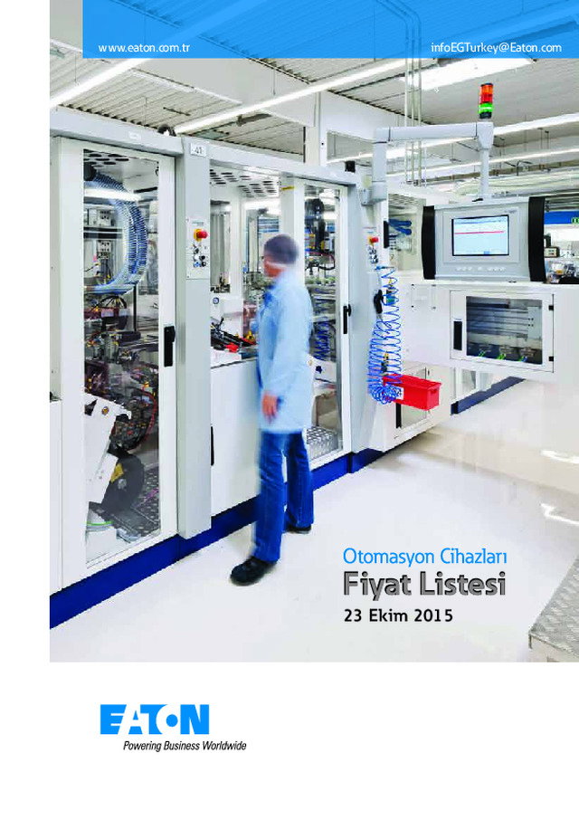 Fiyat Listesi: Otomasyon cihazları - 23 Ekim 2015