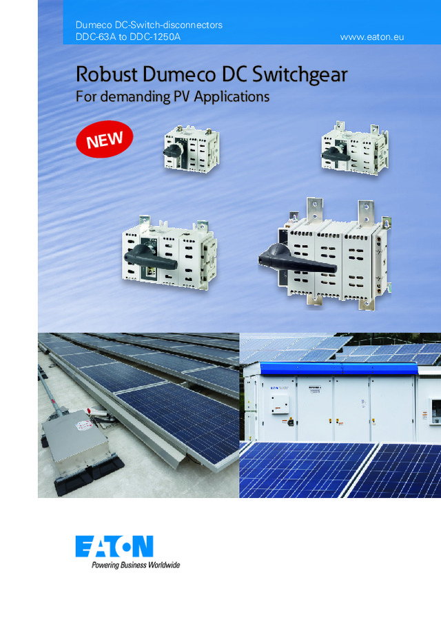 Robust Dumeco DC Switchgear