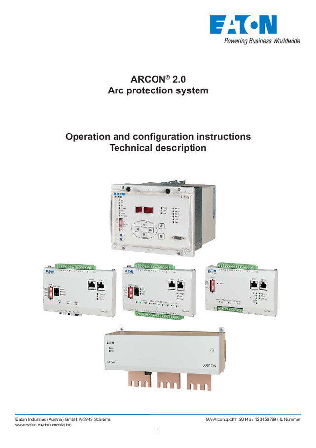 ARCON® 2.0 Arc protection system