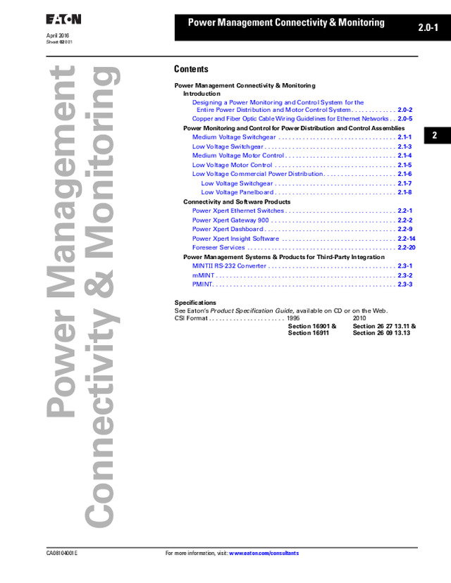 Power Management Connectivity & Monitoring