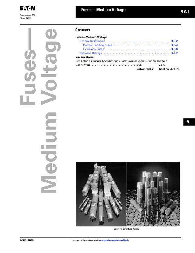 Fuses—Medium Voltage