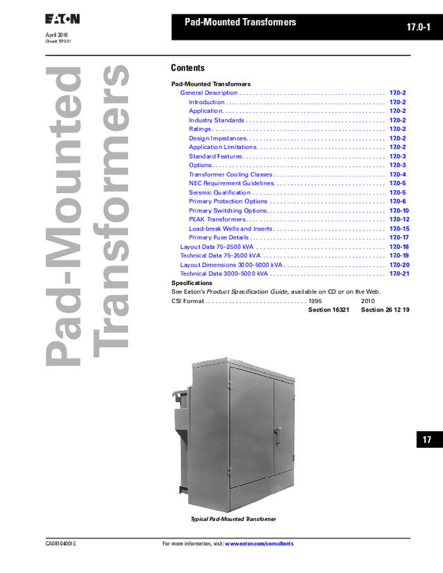 Pad-Mounted Transformers
