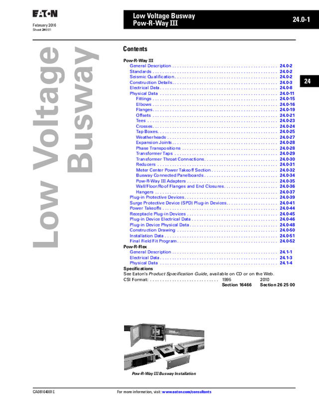 Low Voltage Busway