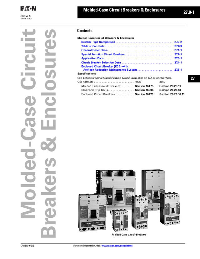 Molded-Case Circuit Breakers & Enclosures