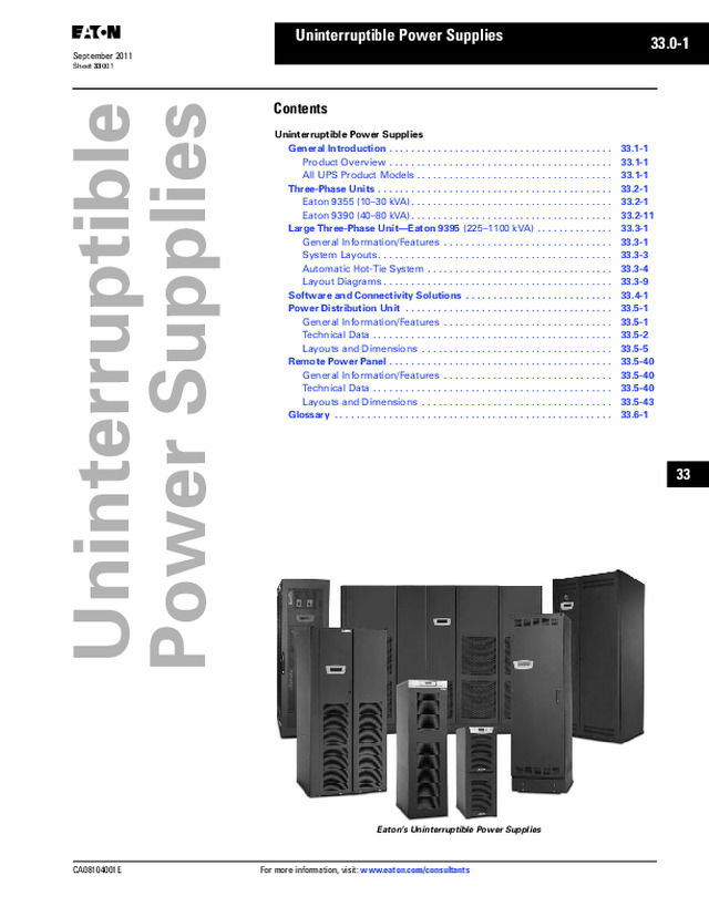 Uninterruptible Power Supplies