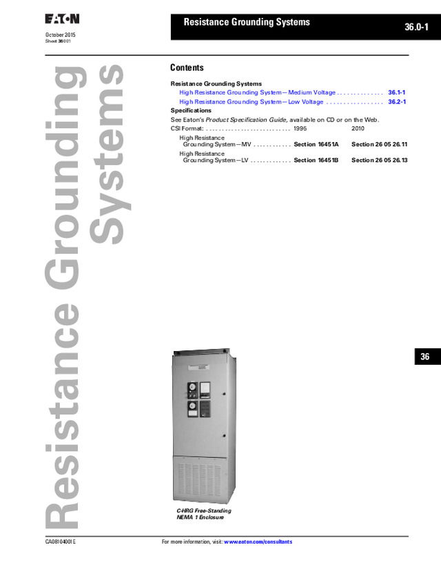 Resistance Grounding Systems