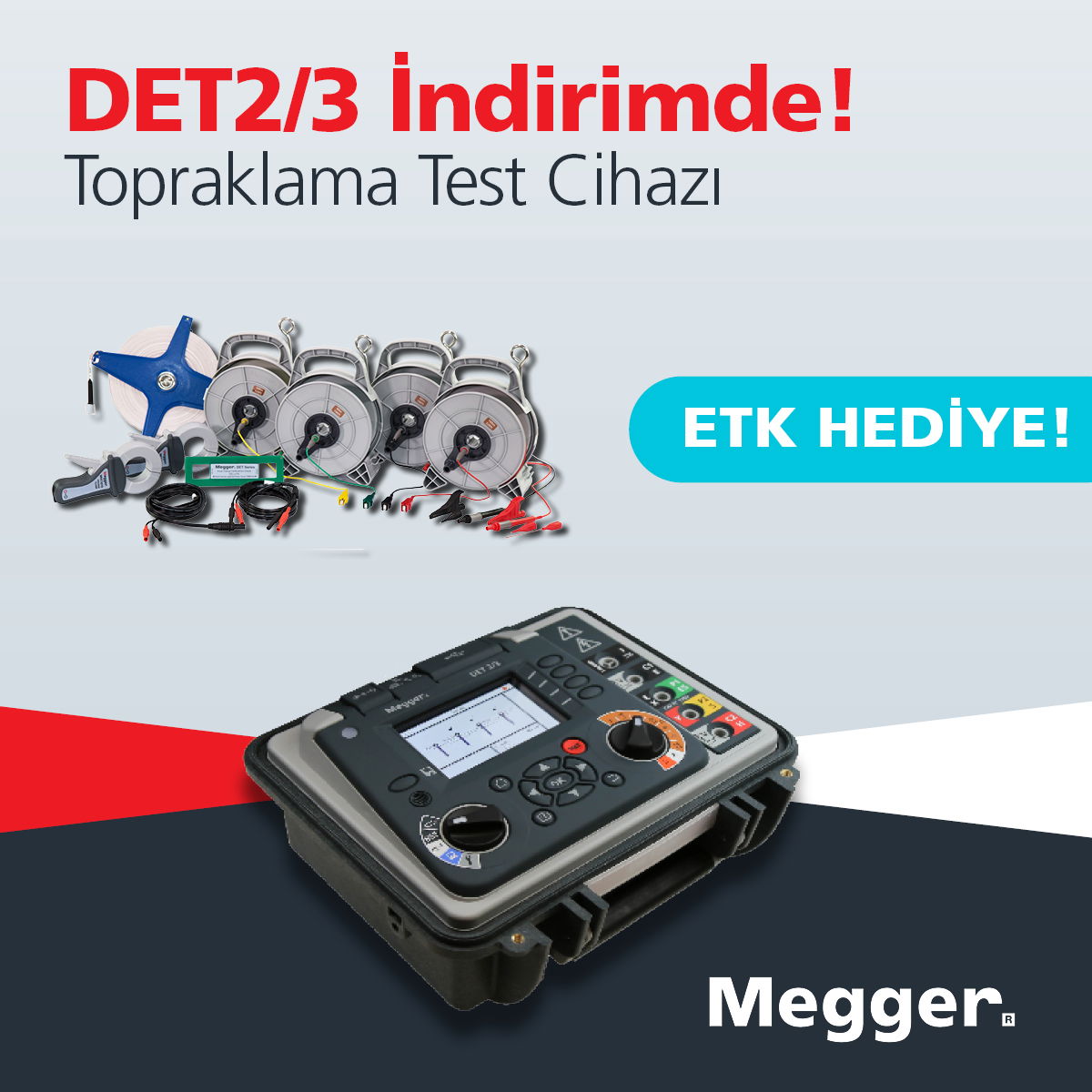 Megger DET2/3 Topraklama Test Cihazı İndirimde!