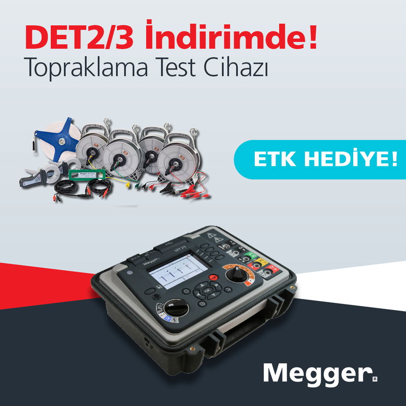 Megger DET2/3 Topraklama Test Cihazı İndirimde!