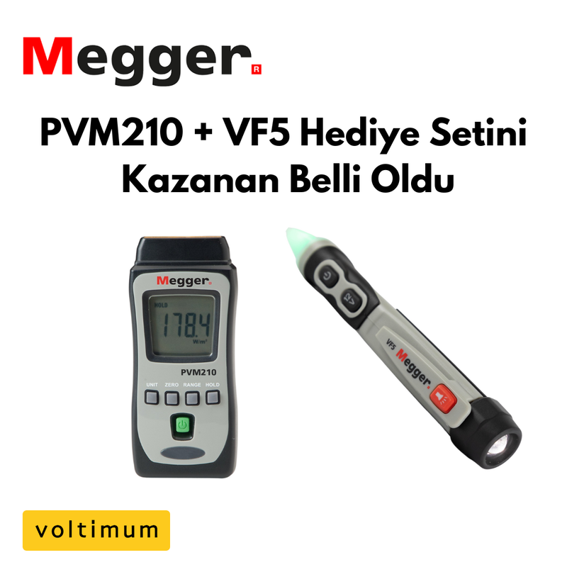 Megger’den PVM210 + VF5 Cihazını Kazanan Belli Oldu