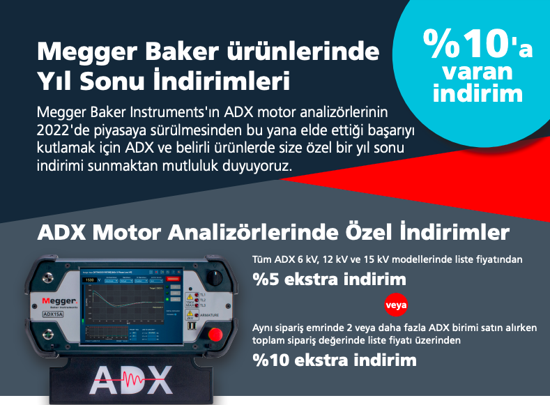 Megger Baker Ürünlerinde Yıl Sonu İndirimlerini kaçırmayın!